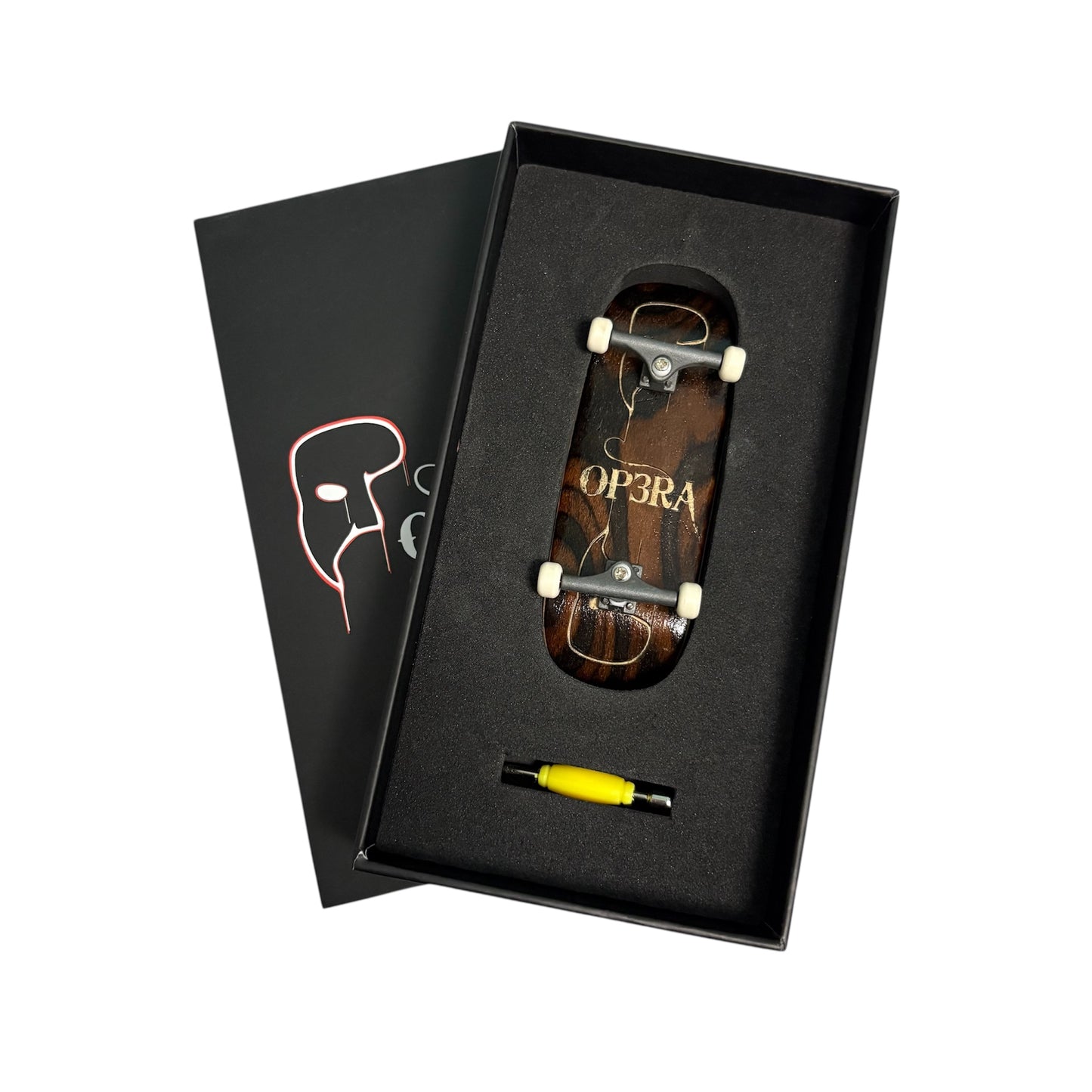 OP3RA Fingerboard Complete 34x96mm Pre assembled Inverted Kingpins-Engraved LOGO