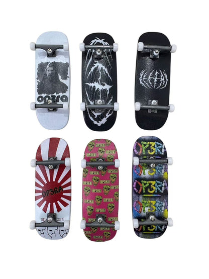 Fingerboard Complete with G4/op3ra engraved v1 trucks and CNC wheels-34*96mm -Op3ra V2