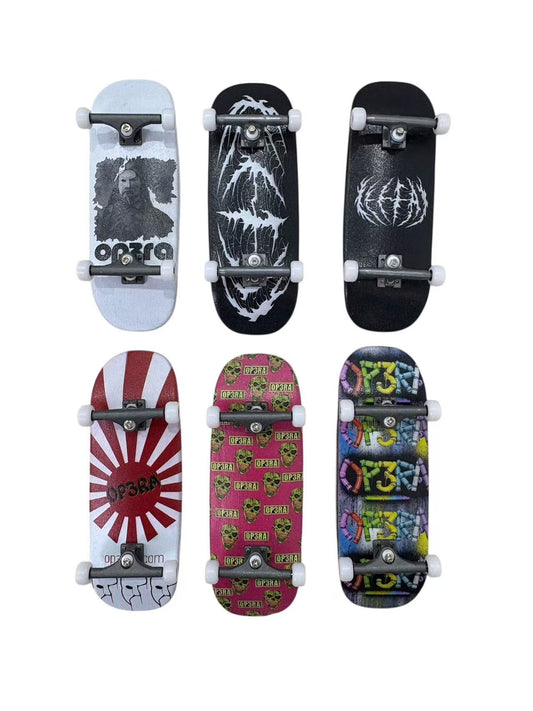 Fingerboard Complete with G4/op3ra engraved v1 trucks and CNC wheels-34*96mm -Op3ra V2