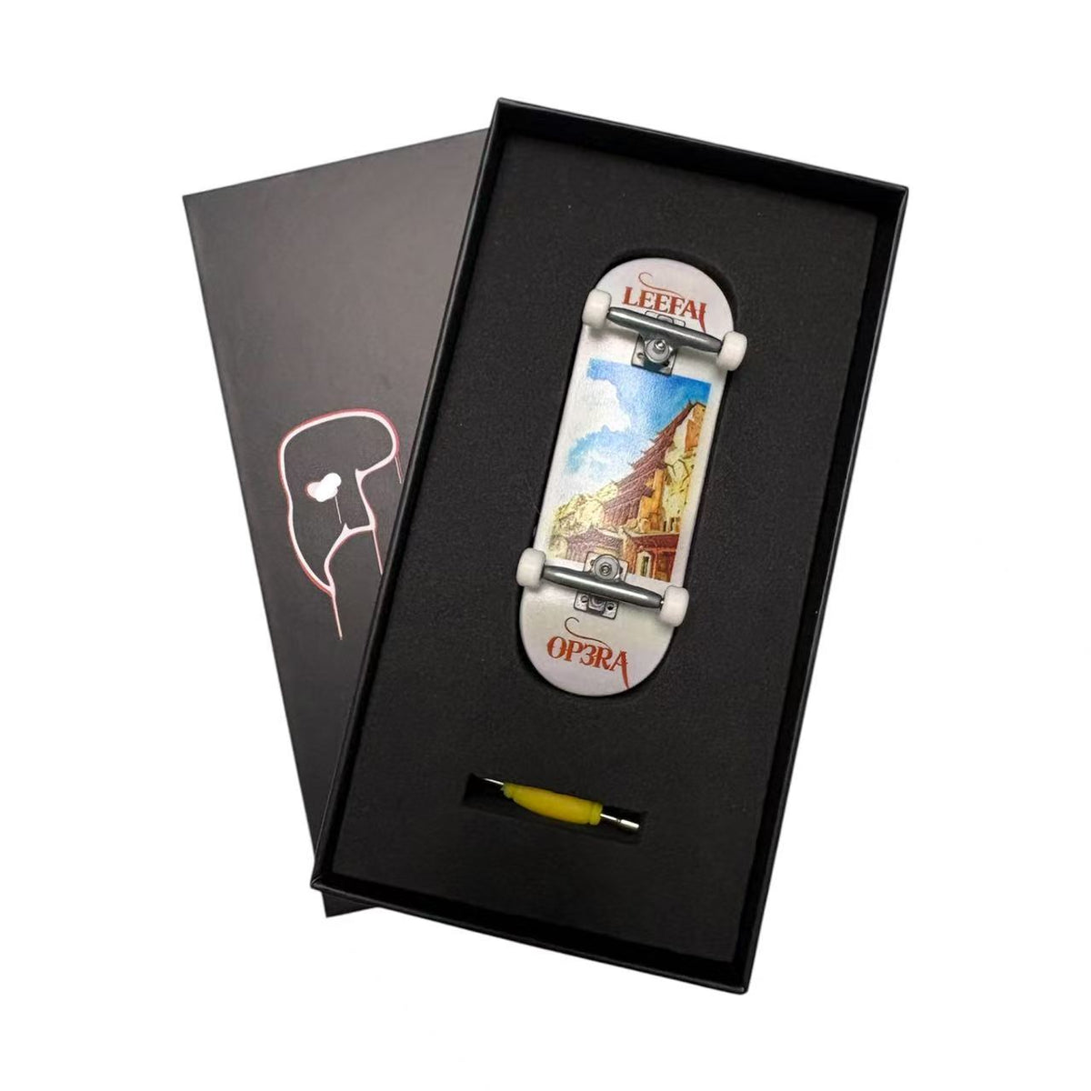 Pro Fingerboard Complete 32/34X96mm with G4 trucks in Raw & 65d white wheels - wonderwild series