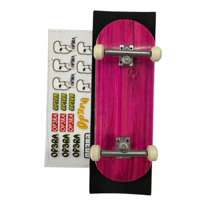 Leefai Bamboo Pro Fingerboard complete Pre-assembled with G5 op3ra engraved trucks and Ceramic wheels Measure 34x96mm