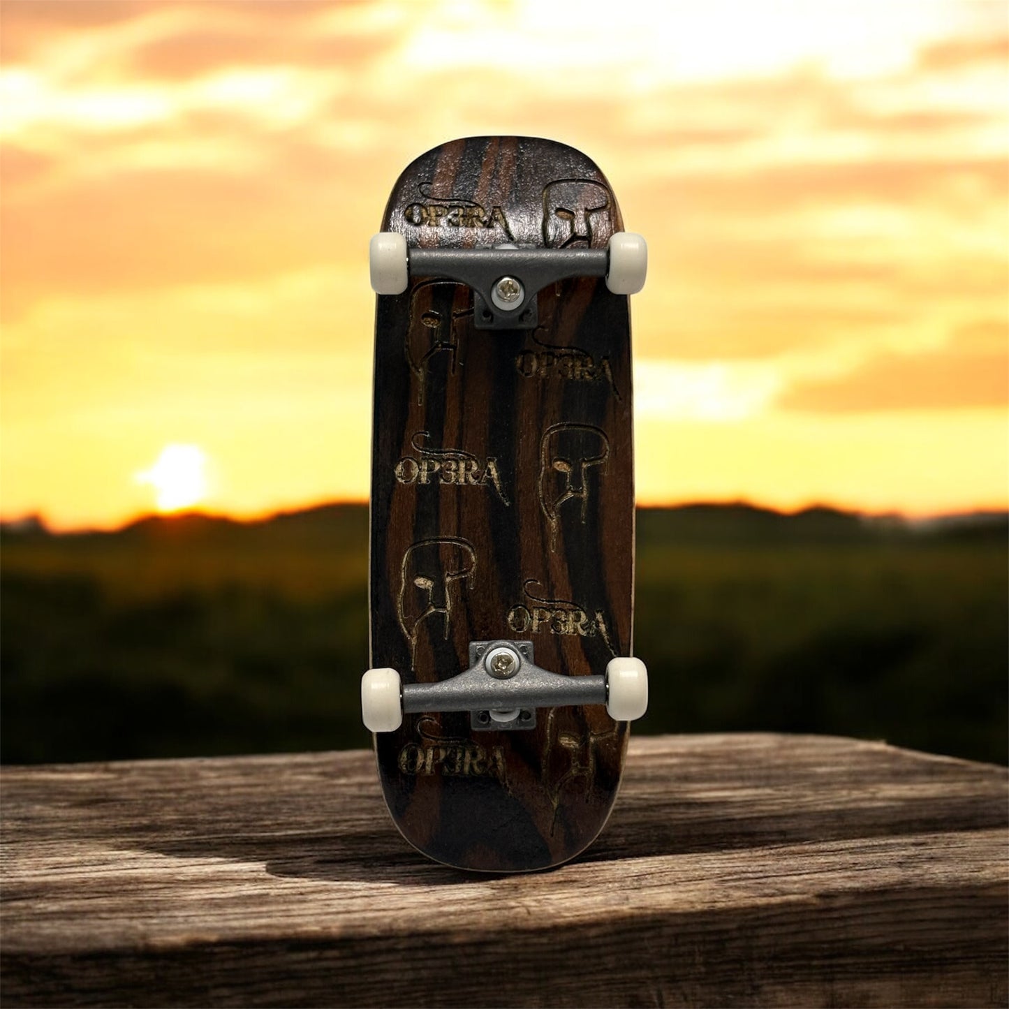 OP3RA Fingerboard Complete 34x96mm Pre assembled Inverted Kingpins-Engraved LOGO