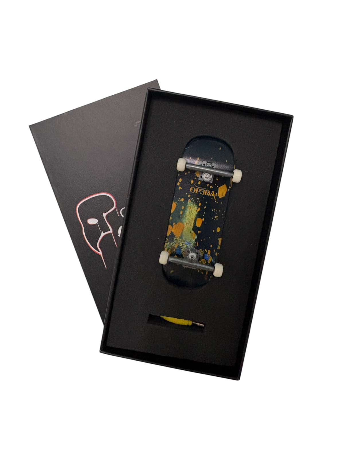 Leefai Pro Wood Fingerboard with G4 trucks and 65D wheels-OP3RA:Oriental Nightscape 34x96mm