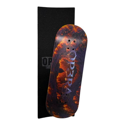 Leefai Pro Fingerboard with G4 trucks Raw & 65D wheels- OP3RA: Infernal Series 32x96mm