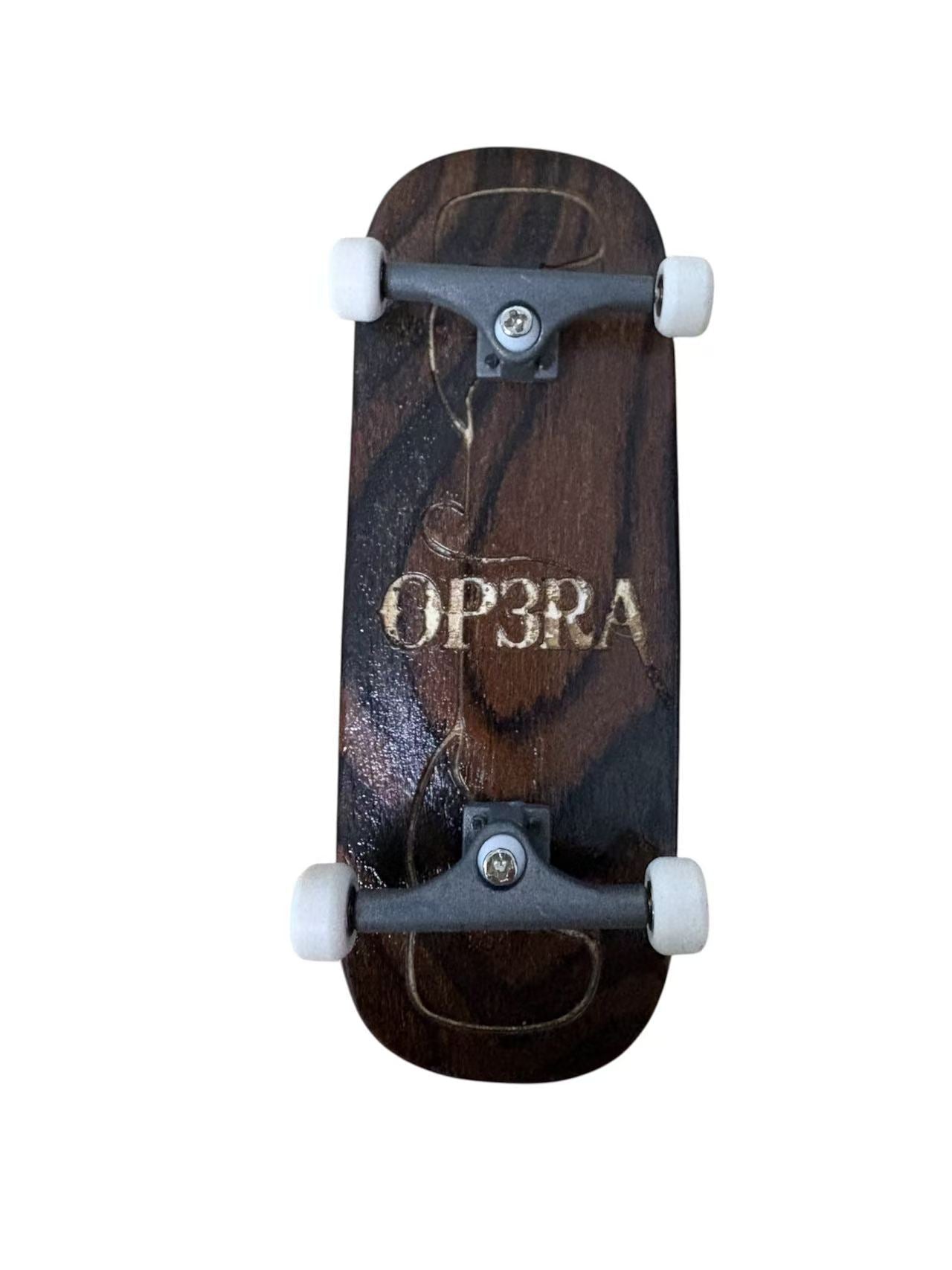 Fingerboard Complete with Op3ra trucks and 65d wheels -34x96mm Inverted Kingpins-Laser Deck Pre assembled