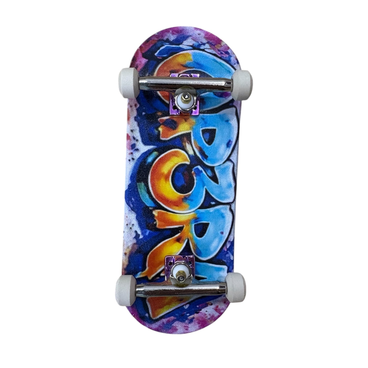 Pro Fingerboard Complete 32/34/36X96mm with G4 trucks purple & Ceramic wheels - The Graffiti Blue