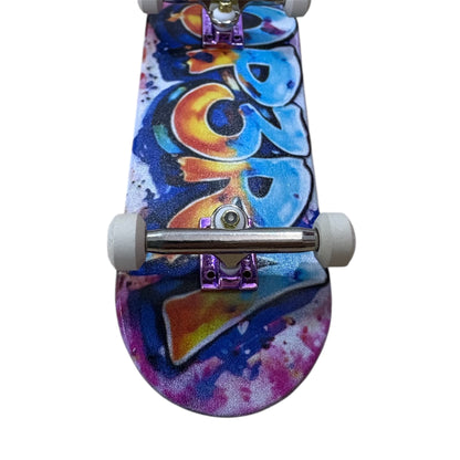 Pro Fingerboard Complete 32/34/36X96mm with G4 trucks purple & Ceramic wheels - The Graffiti Blue