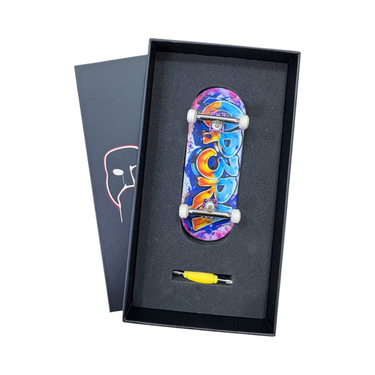Pro Fingerboard Complete 32/34/36X96mm with G4 trucks purple & Ceramic wheels - The Graffiti Blue