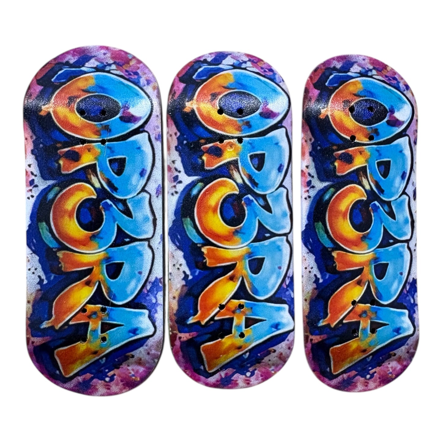 Pro Fingerboard Complete 32/34/36X96mm with G4 trucks purple & Ceramic wheels - The Graffiti Blue