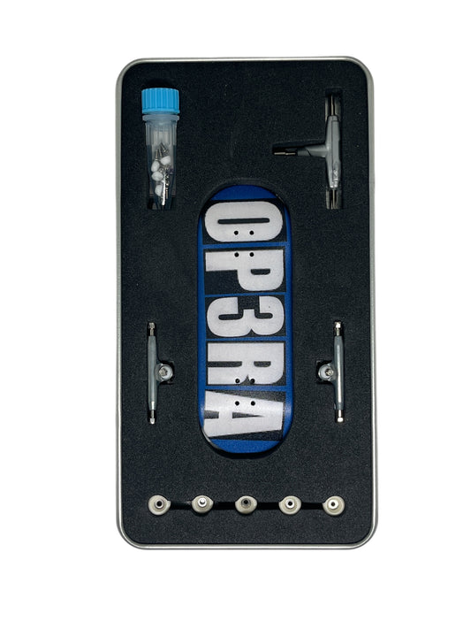 Op3ra Pro Fingerboard Complete 34 * 96mm - The Blocks (Blue) Edition (SHIP FROM U.S)