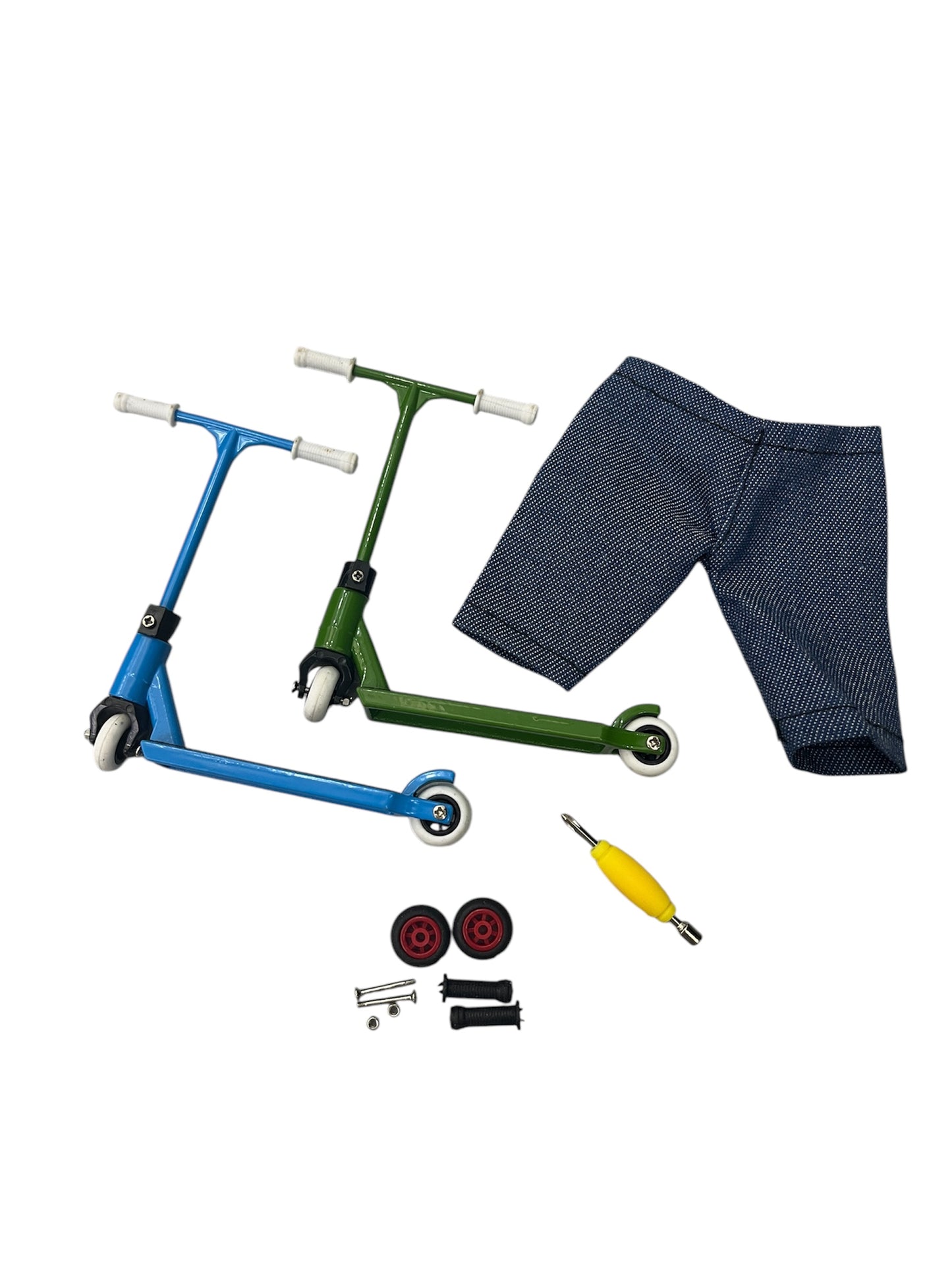 LEEFAI 2 Packs Alloy Pro Finger Scooter Set wth fingerpant and Replace Accessories