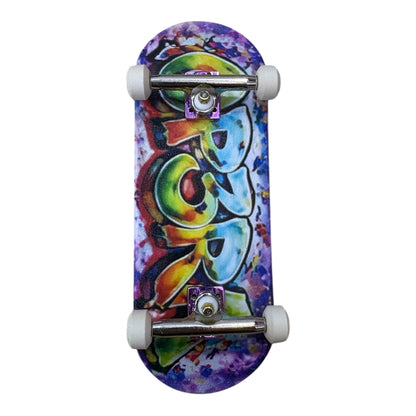 Pro Fingerboard Complete 32/34/36X96mm with G4 trucks purple & Ceramic wheels - The Graffiti Green