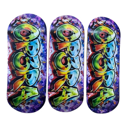 Pro Fingerboard Complete 32/34/36X96mm with G4 trucks purple & Ceramic wheels - The Graffiti Green