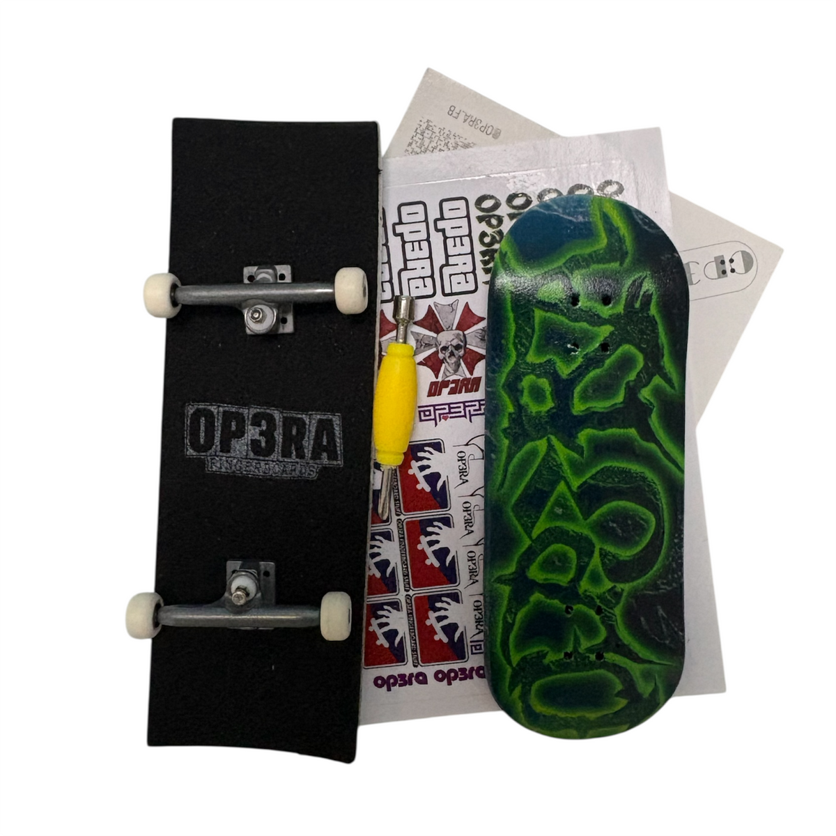 Pro Fingerboard Complete with G4 trucks&65Dwheels -34X96mm -GreenHavoc