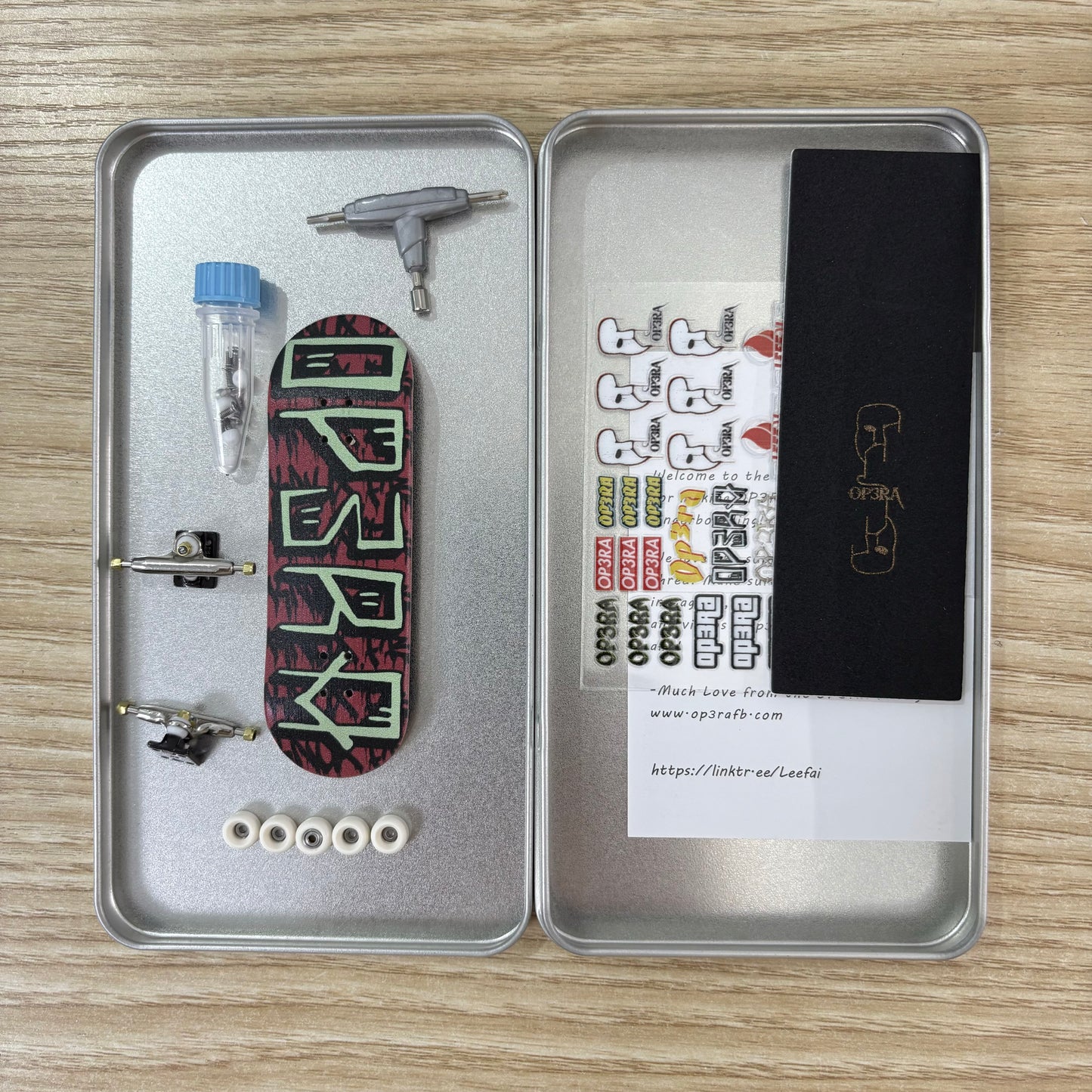 OP3RA V3-Pro Fingerboard Complete 5layers wood maples 29*96mm-Handstyle