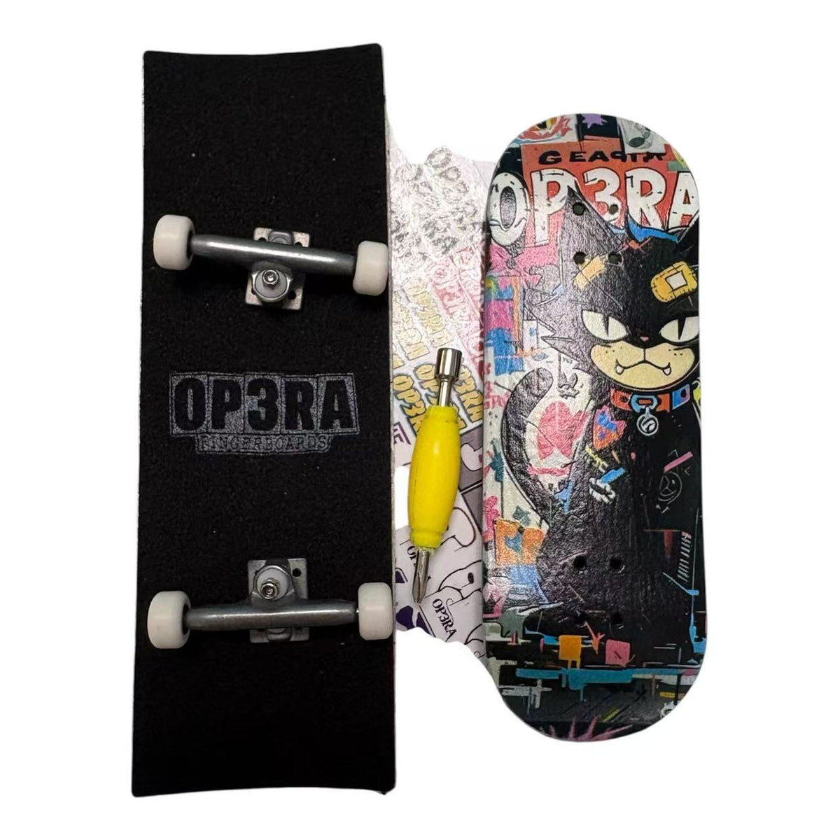 Pro Fingerboard Complete with G4 trucks &65D wheels-32x96mm- OP3RA-Kittagraff