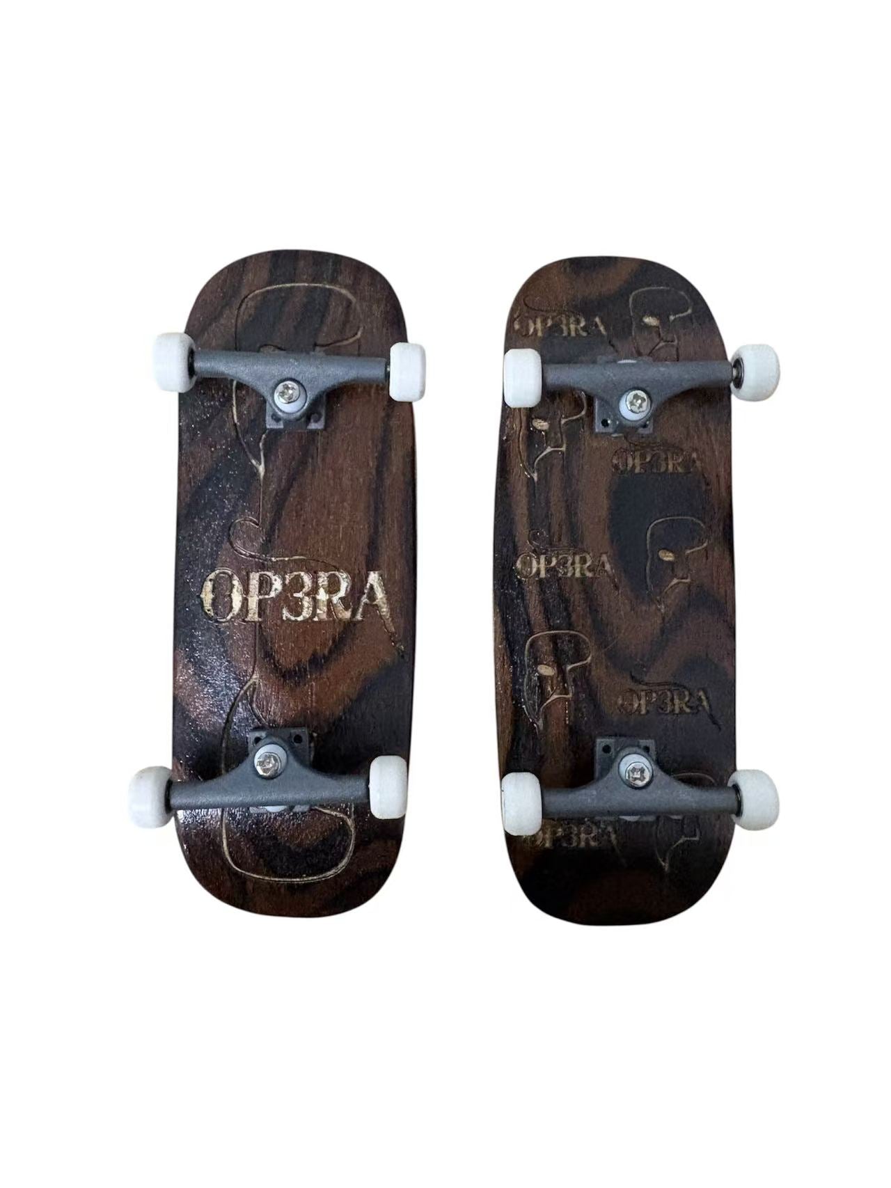 Fingerboard Complete with Op3ra trucks and 65d wheels -34x96mm Inverted Kingpins-Laser Deck Pre assembled