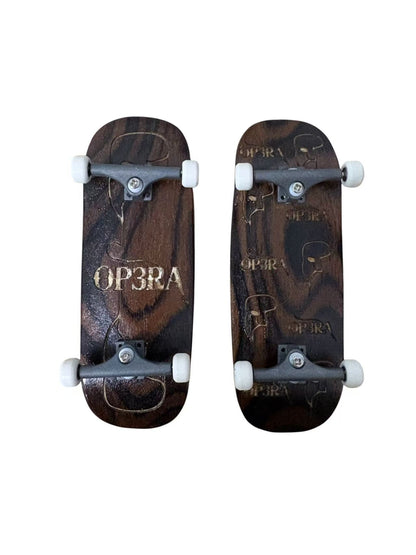 Fingerboard Complete with Op3ra trucks and 65d wheels -34x96mm Inverted Kingpins-Laser Deck Pre assembled