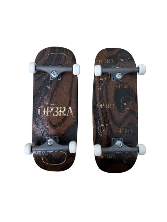 Fingerboard Complete with Op3ra trucks and 65d wheels -34x96mm Inverted Kingpins-Laser Deck Pre assembled