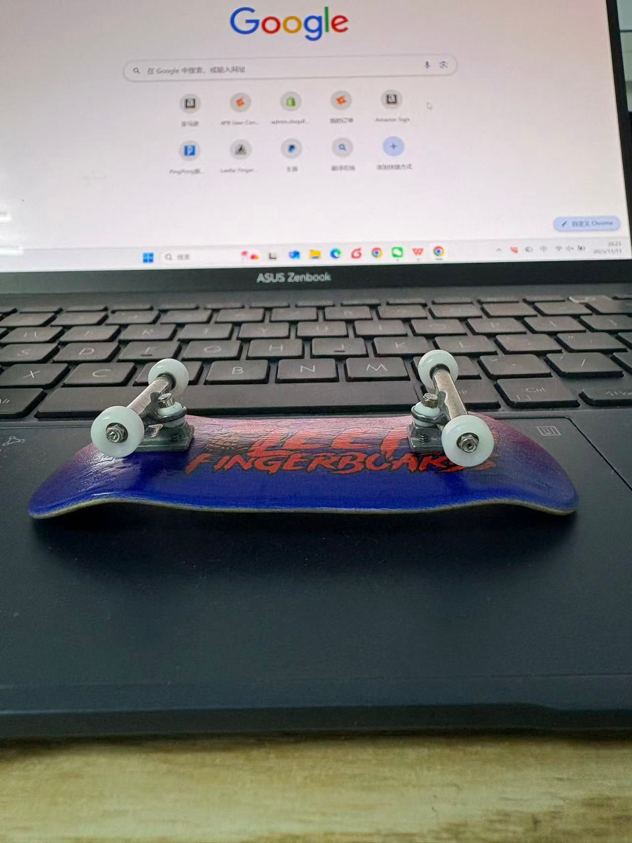 Fingerboard Complete with G4/op3ra engraved v1 trucks and CNC wheels-34*96mm -Op3ra V2