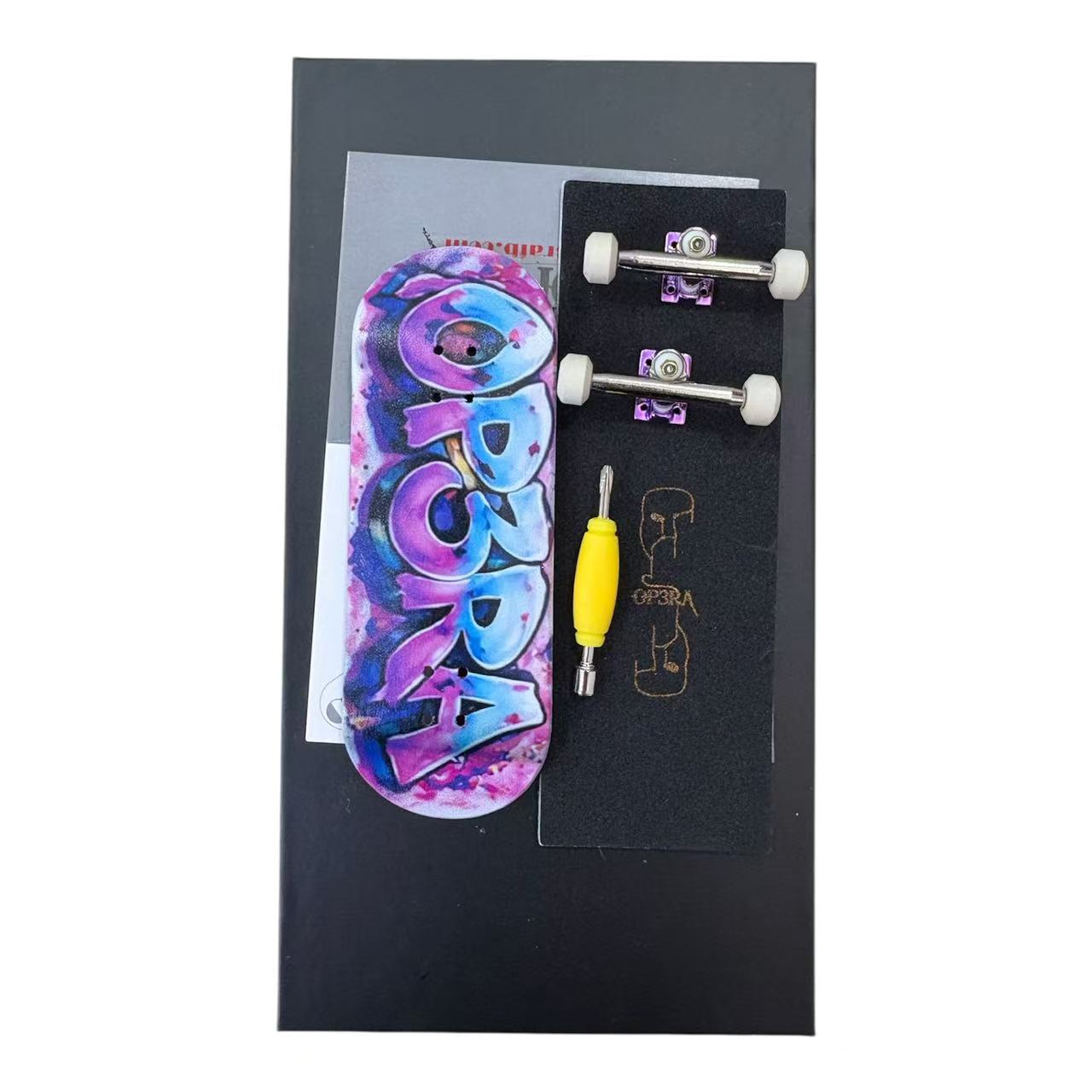 Pro Fingerboard Complete 29/32/34/36x96mm with G4 trucks purple & Ceramic wheels - The Graffitipurple