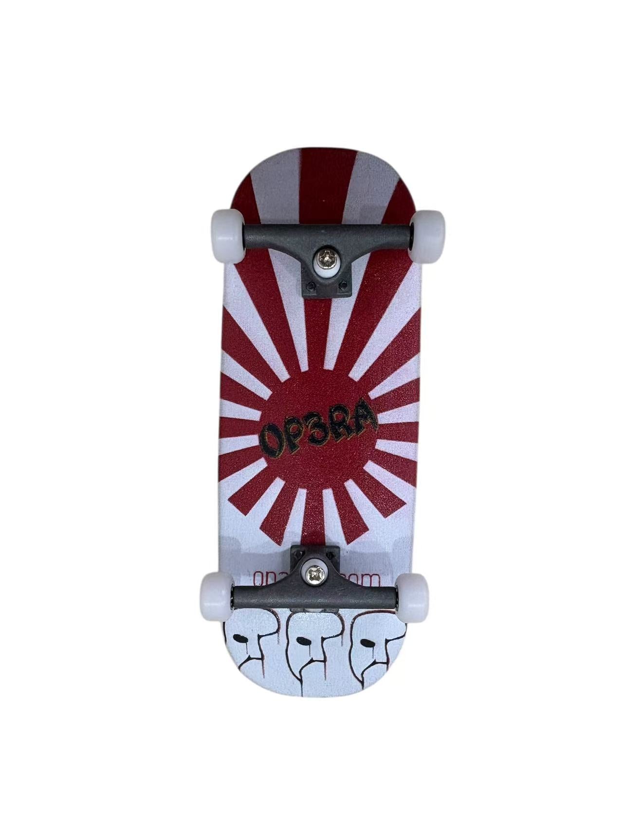 Fingerboard Complete with G4/op3ra engraved v1 trucks and CNC wheels-34*96mm -Op3ra V2
