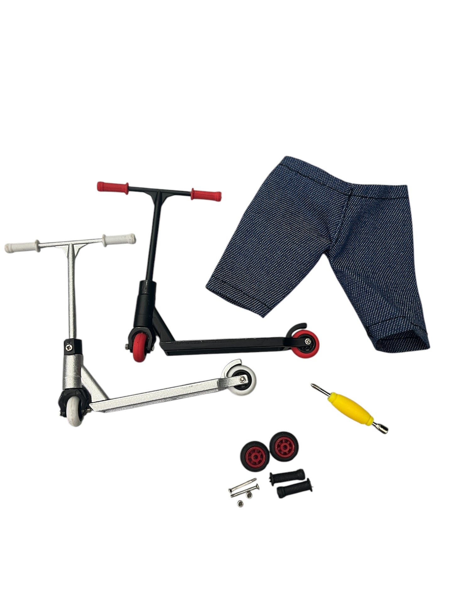 LEEFAI 2 Packs Alloy Pro Finger Scooter Set wth fingerpant and Replace Accessories