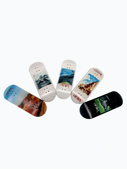 Pro Fingerboard Complete 32/34X96mm with G4 trucks in Raw & 65d white wheels - wonderwild series